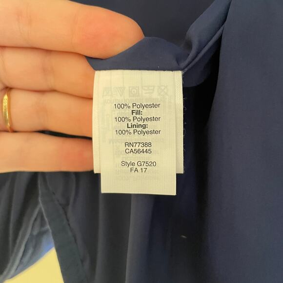 J. Crew Quilted Puffer Vest in Navy Blue Sz XS Preppy Fall Fashion Pockets - Picture 8 of 10